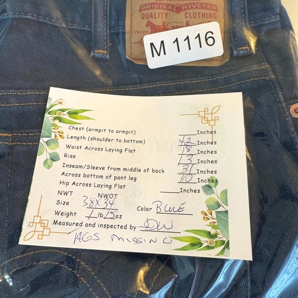 Levi's 517 Men Jeans 38 X 34 Blue Denim Medium Wash High-Rise Straight Leg M1116 - Picture 8 of 11